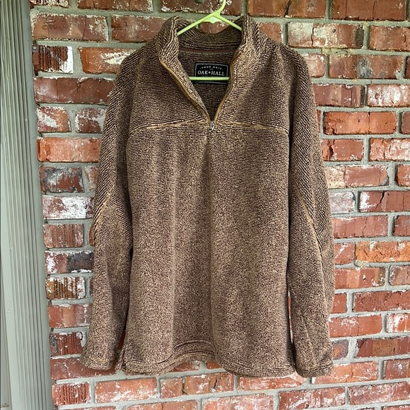 True Grit Other - True Grit Brown "OAK HALL" Zip Up Fleece Sweater Size XL